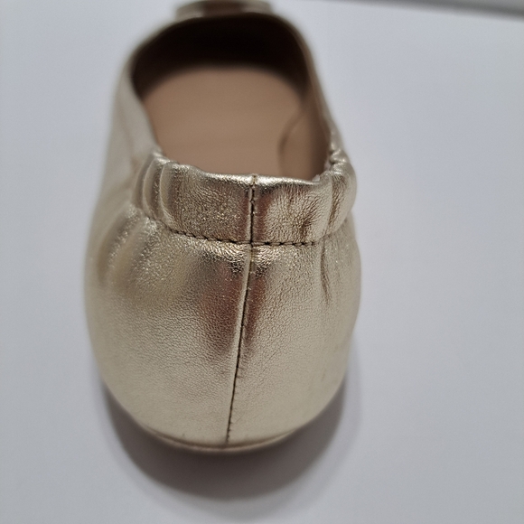 Tory Burch Metallic Gold Ballet Flats Size 7.5 M - Picture 11 of 16